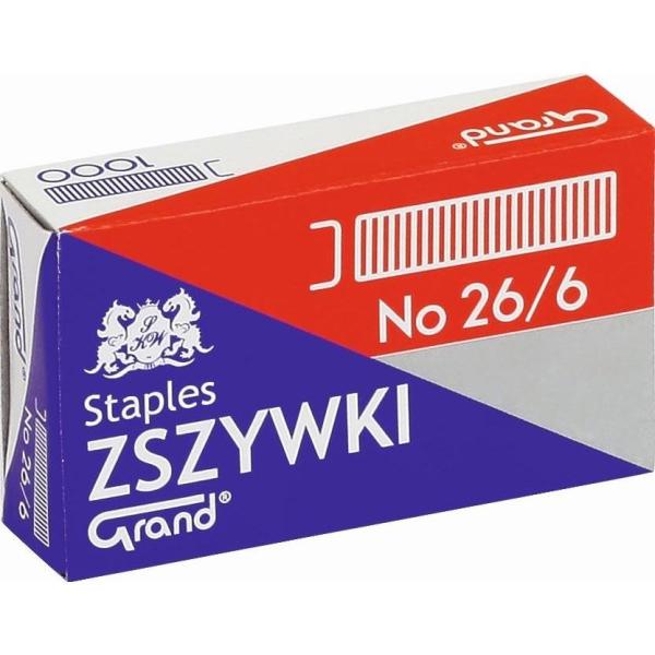 Grand zszywki biurowe 26/6 1000 sztuk
