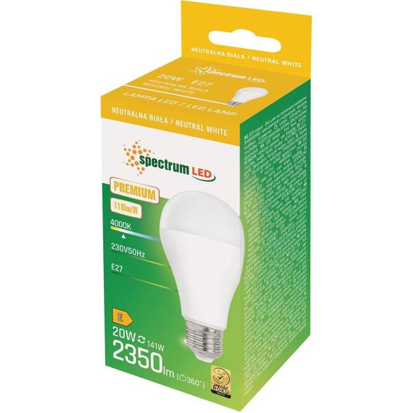 Spectrum Żarówka LED GLS E27 20W neutralna