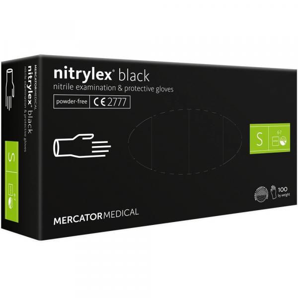 Nitrylex rękawice nitrylowe S 100 sztuk czarne
