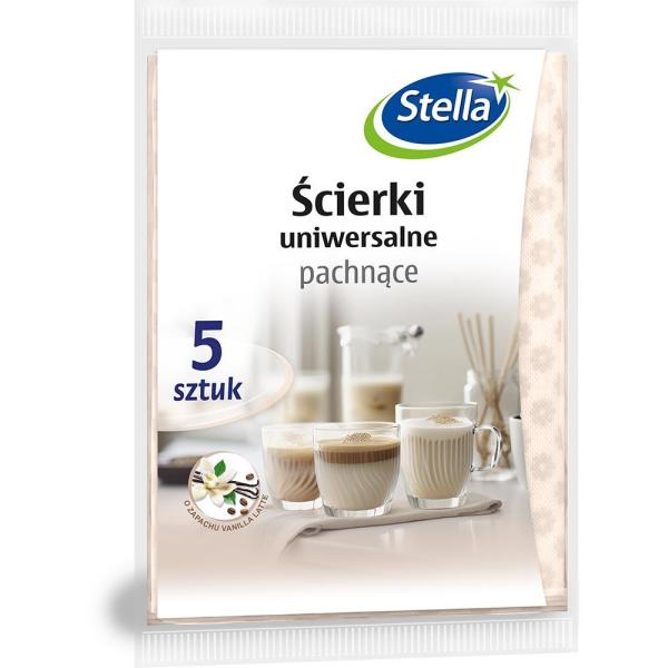 Stella ścierki uniwersalne pachnące 5 sztuk Vanilla Latte
