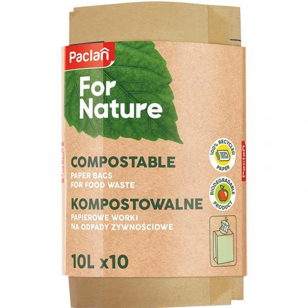 Paclan Nature worki papierowe Bio 10L/ 10szt.
