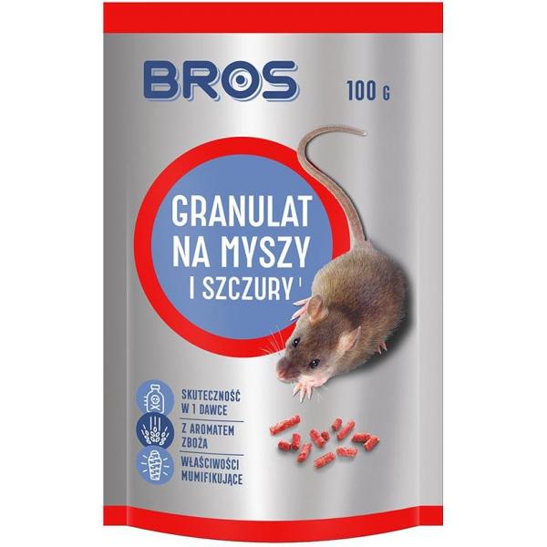 Bros trutka na myszy i szczury-granulki 100g
