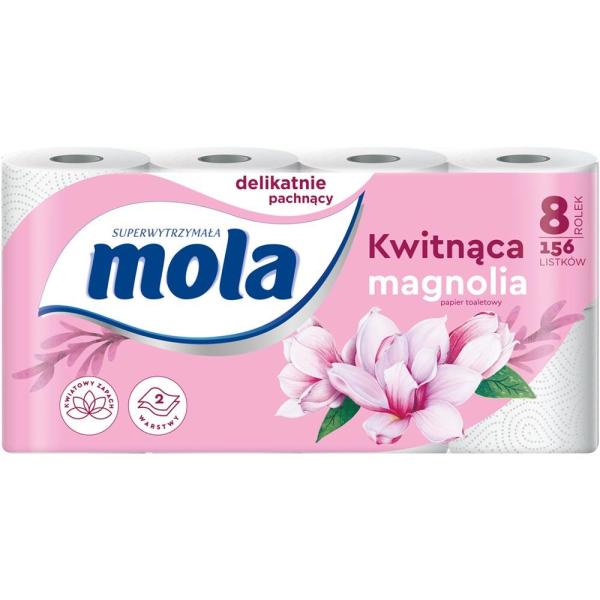 Mola Aroma papier toaletowy 2 warstwy 8 rolek Kwitnąca Magnolia