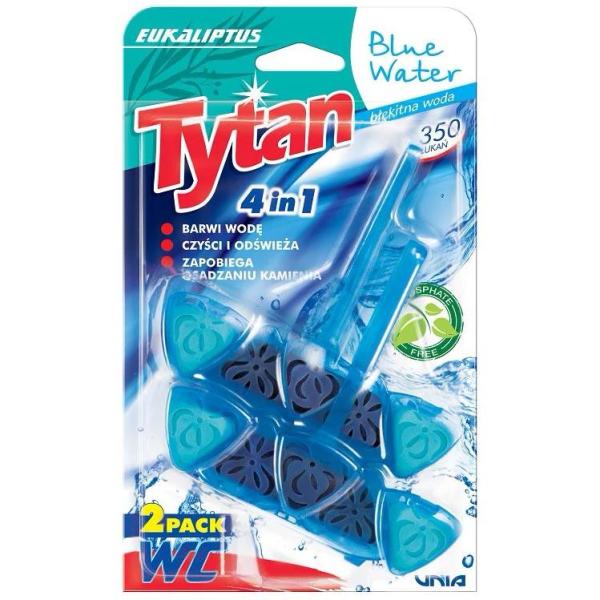 Tytan 4in1 kostka do WC barwiąca 2x40g Eukaliptus
