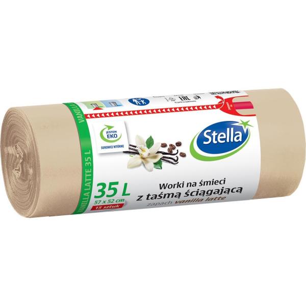 Stella worki zapachowe z taśmą 35L/15szt. Vanilla Latte
