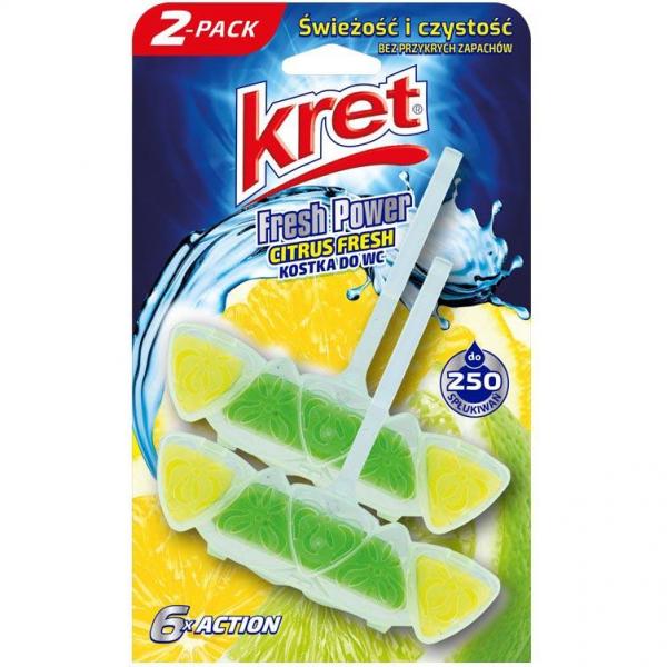 Kret Fresh Power kostka do WC Citrus Fresh 40g 2 sztuki
