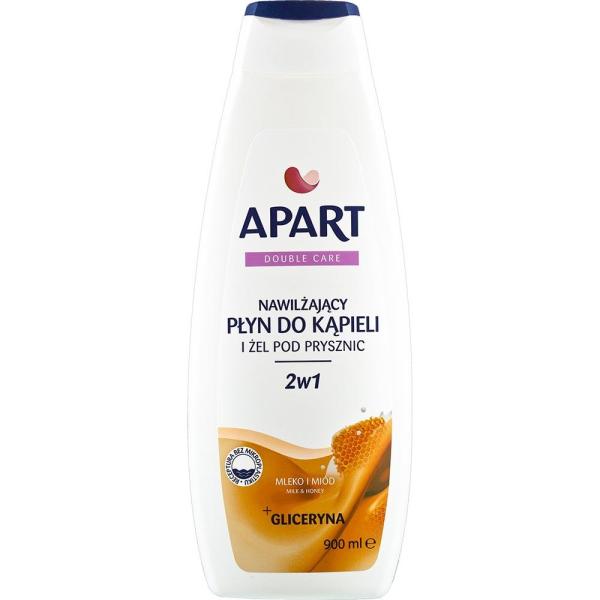 Apart Double Care żel pod prysznic i płyn do kąpieli 2w1 Mleko i Miód 900ml 