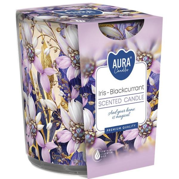 Bispol Aura świeca zapachowa sn72s-59 Iris-Blackcurrant
