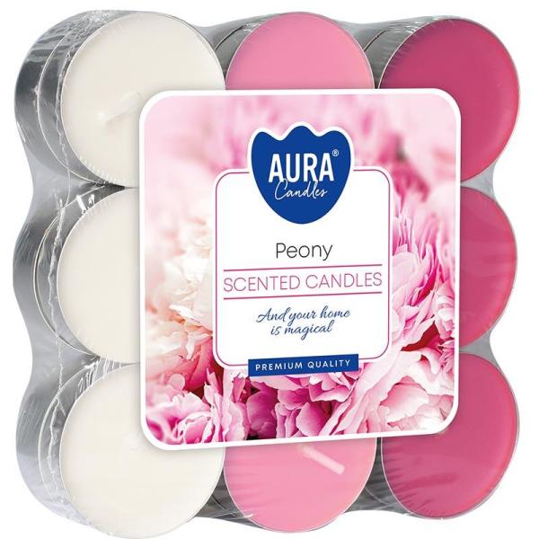 Bispol Aura podgrzewacze zapachowe p15-157 Peony, 18 sztuk
