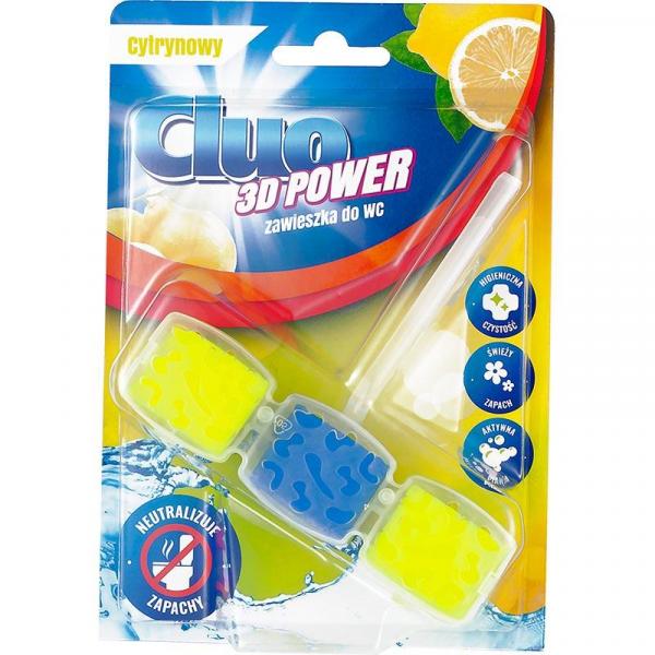 Cluo 3D Power kostka do WC zawieszka 45g Cytrynowa
