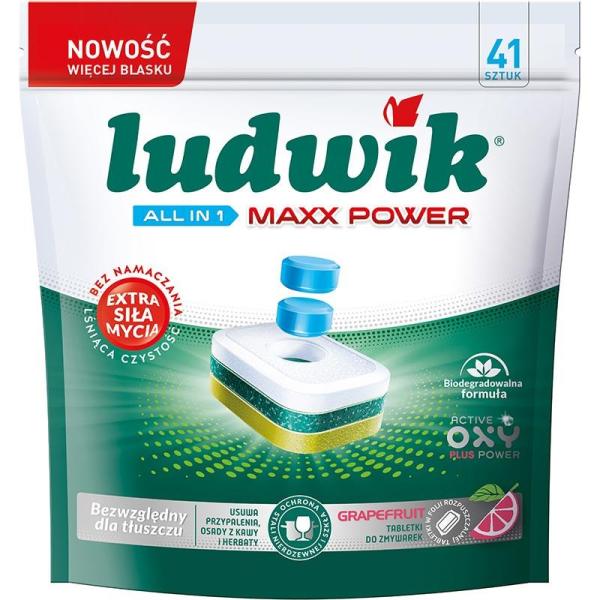 Ludwik All In One Maxx Power tabletki do zmywarek 41szt. Grepefruit 