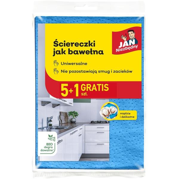 Jan Niezbędny ściereczki Jak Bawełna 5szt. + 1 gratis!
