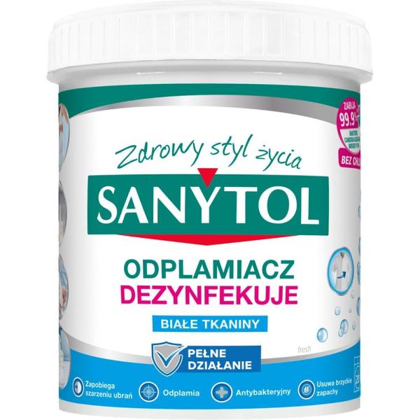 Sanytol White odplamiacz w proszku 450g dezynfekujący
