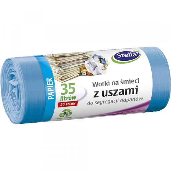 Stella worki do segregacji z uszami 35L/20szt. Papier
