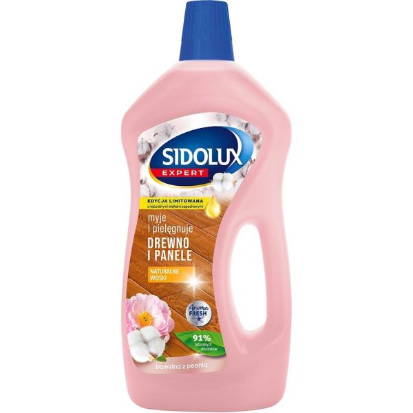 Sidolux Expert płyn do paneli i drewna 750ml Bawełna z Peonią 