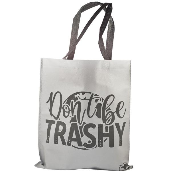 GAM torba zakupowa PP 36x41cm Don’t Be Trashy szara
