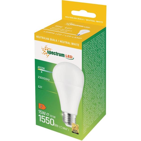 Spectrum LED GLS żarówka E27 15W biała