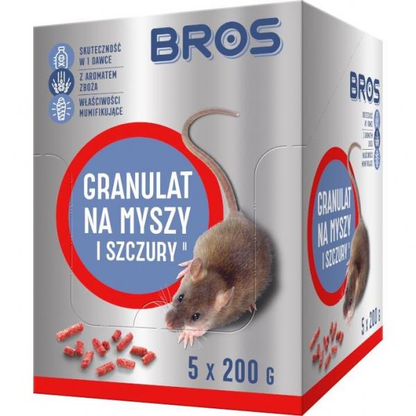 Bros trutka na gryzonie – granulat 5x200g
